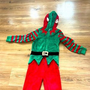 Elf jumpsuit pjs , small rip to knee(shown in picture)